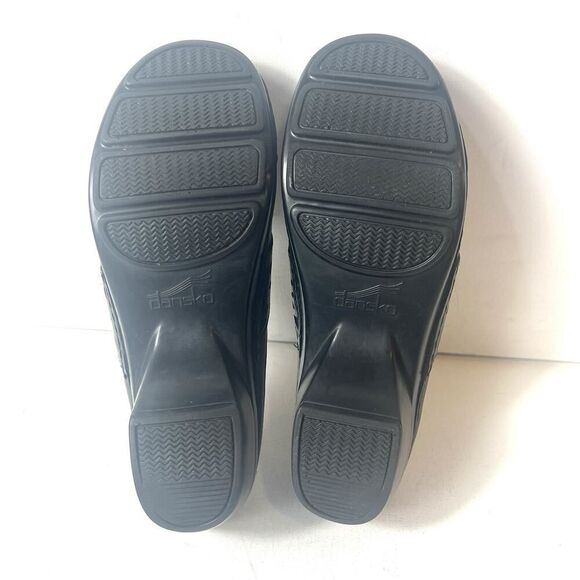 Dansko Black Leather Clog Women's EU 38 US 7.5-8 Comfort Mule Slip On Work Shoes - Picture 11 of 11